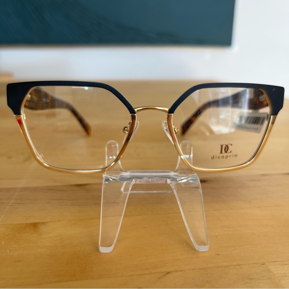 DiCaprio Glasses Black Gold Tortoise Eyeglasses Frames 53-18-140 DC357 Fashion